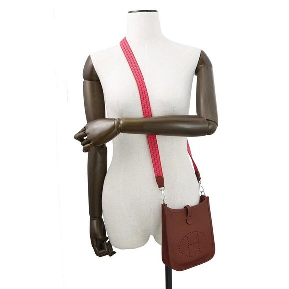 HERMES Evelyne Long Size TPM Taurillon Clemence Rouge H - Picture 4 of 8